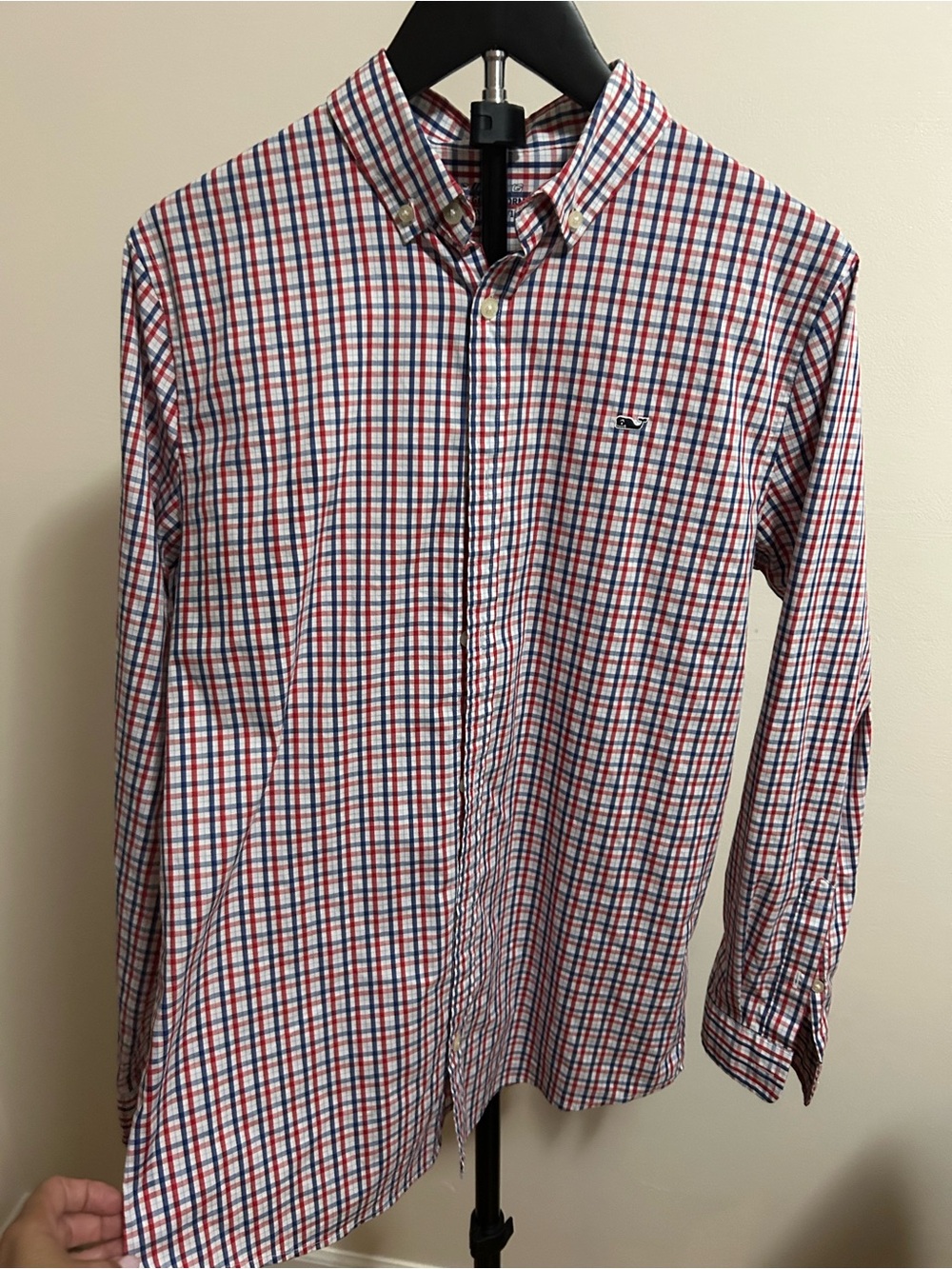 Vineyard Vines Red, Blue & White Plaid Button-Down Shirt - Boys